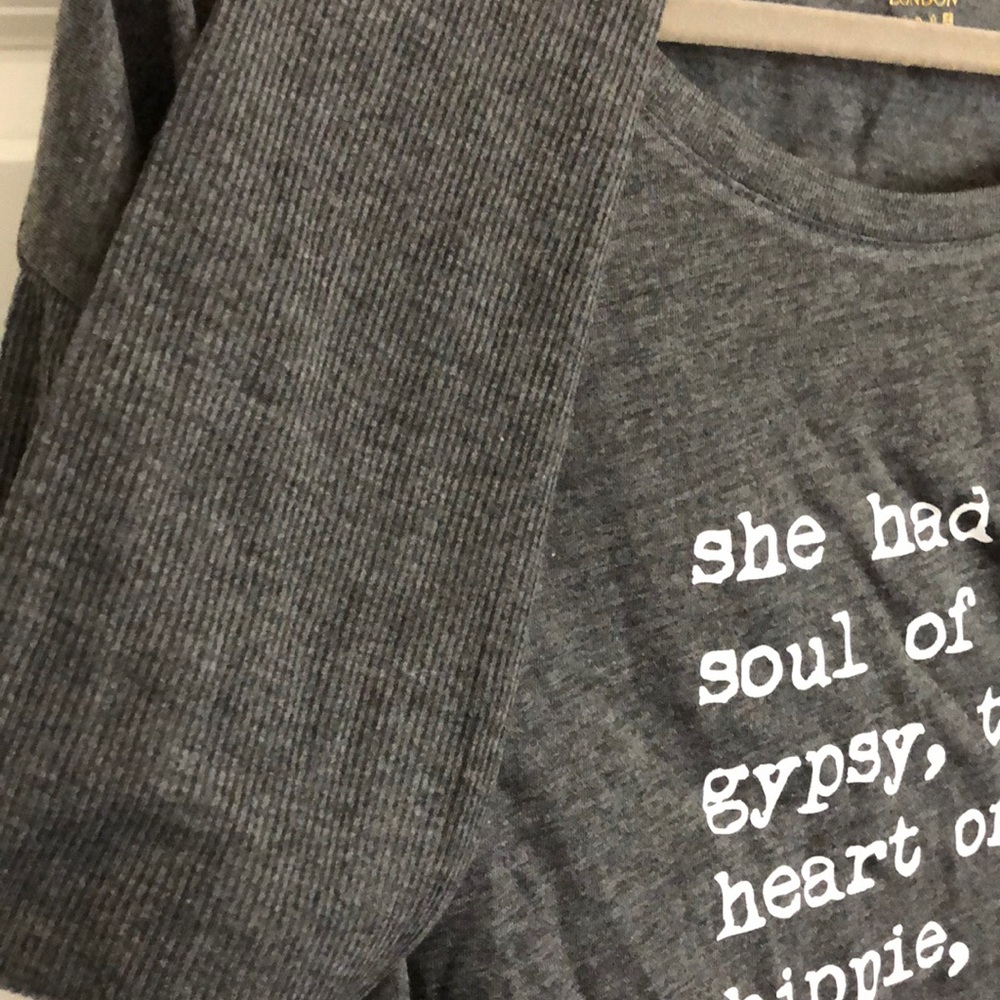 LAST ONE!! Heart of a Hippie Long Sleeve Tee - Picture 3 of 6
